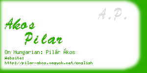 akos pilar business card